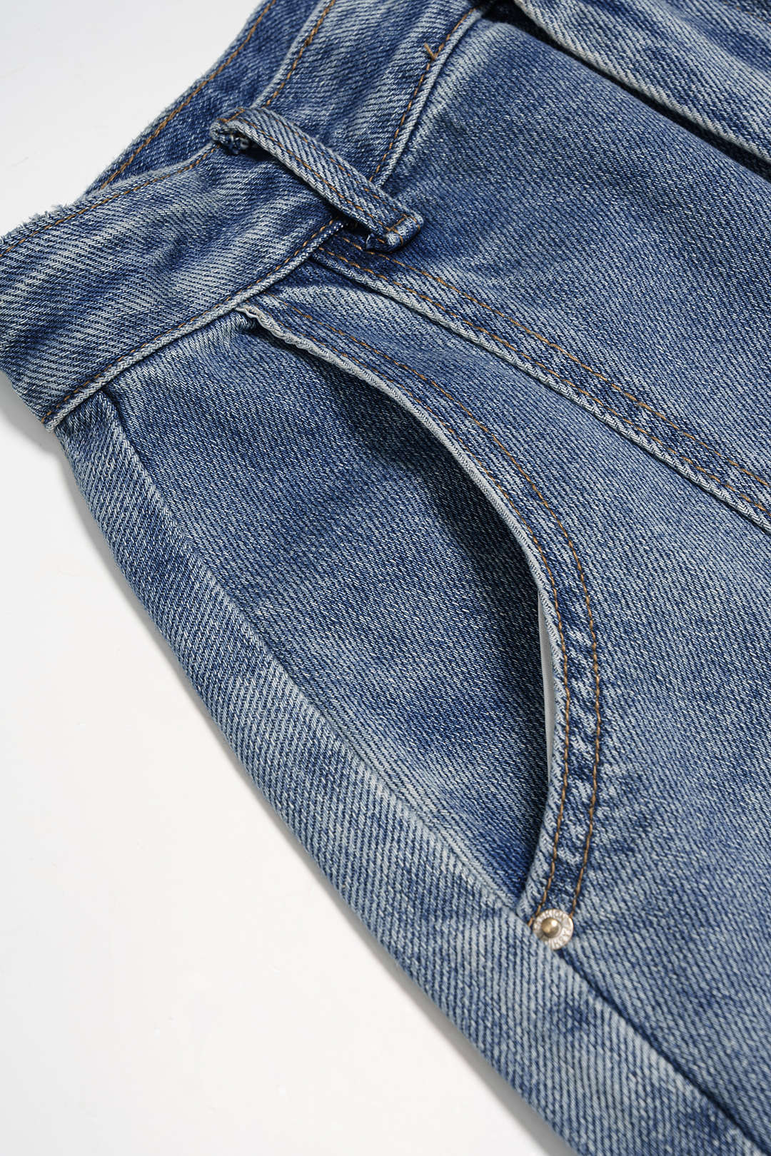 Denim Pocket Wide Leg Jeans