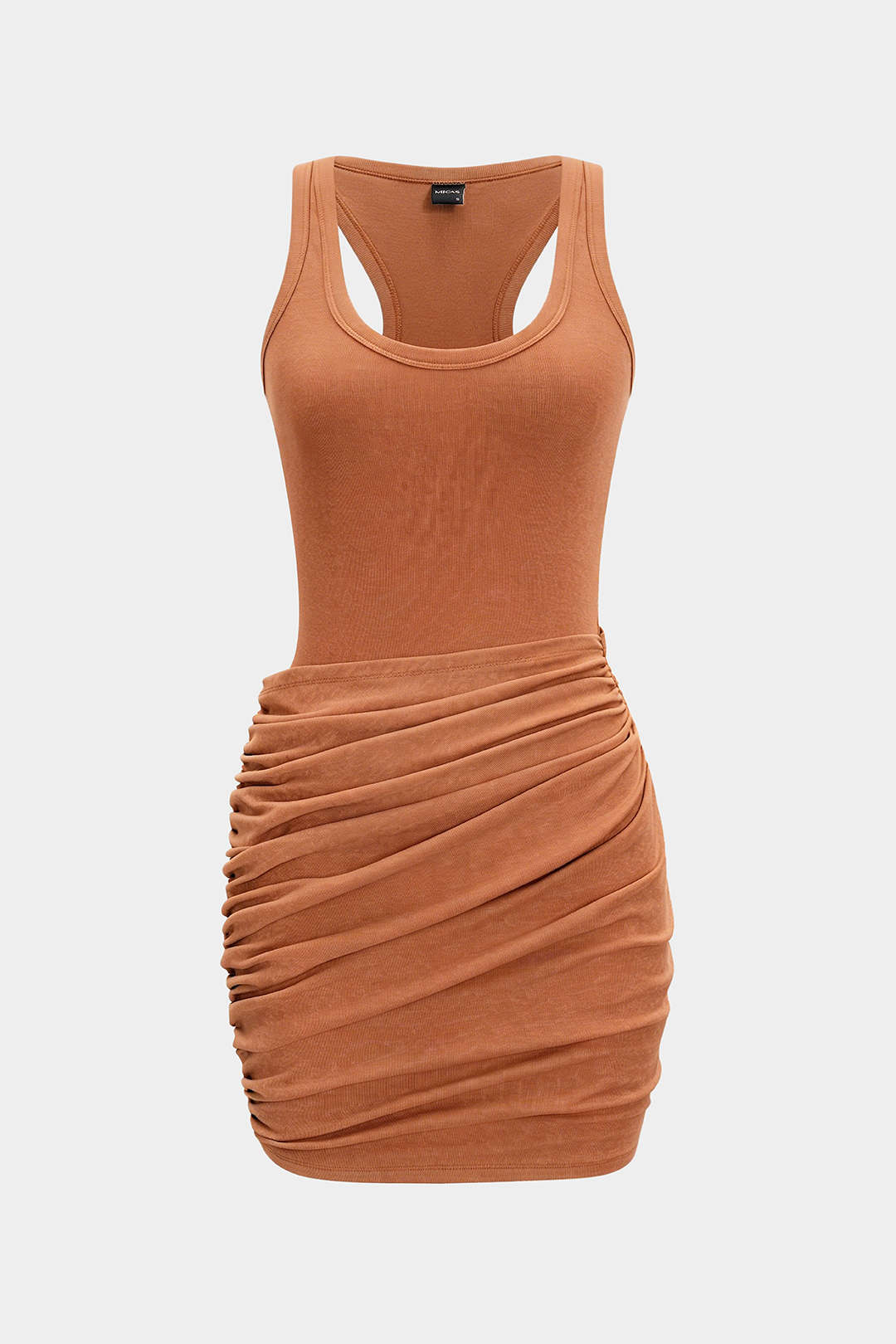 Ruched Tank Sleeveless Mini Dress