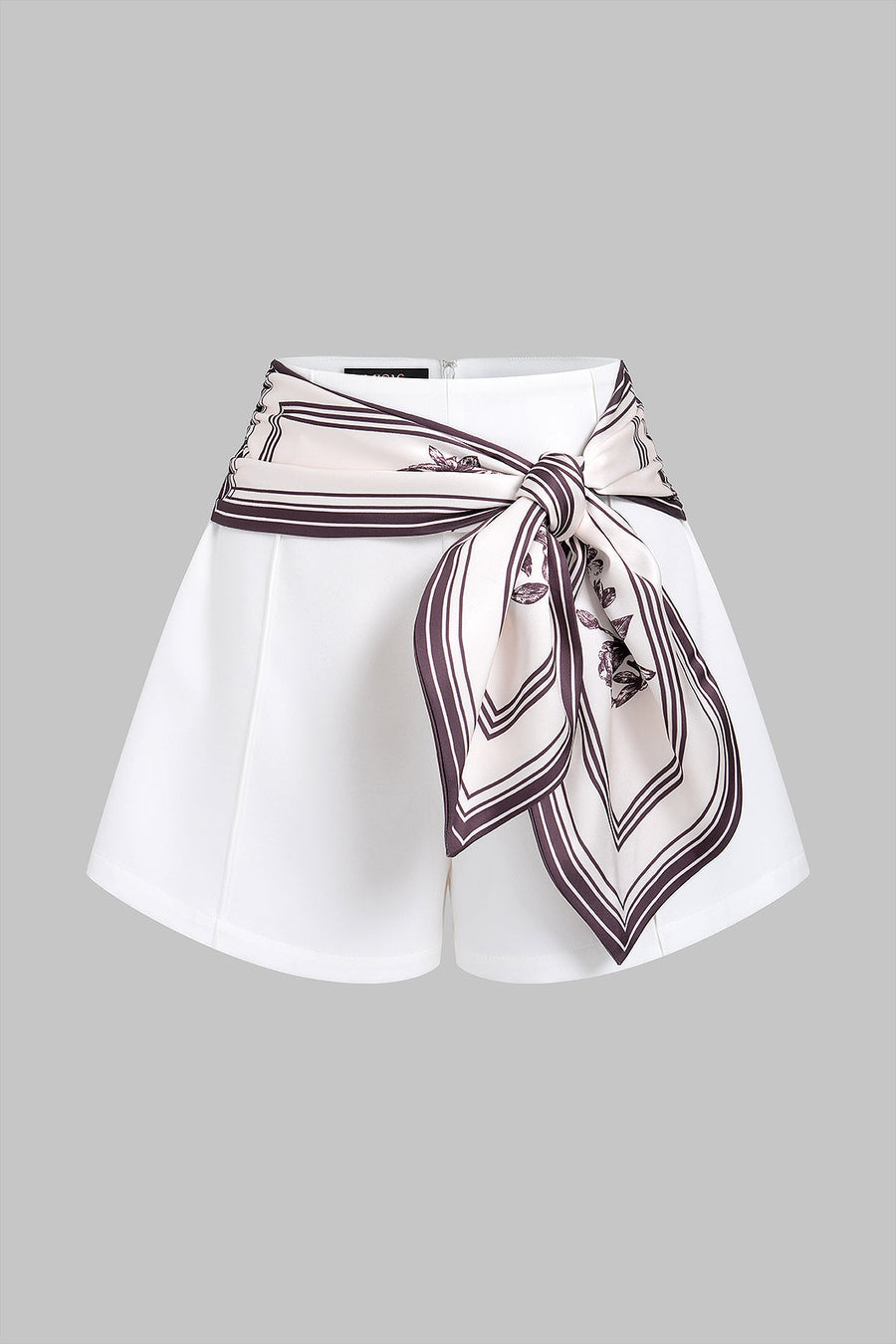 Geometric Print Tie-Up Wide Leg Shorts