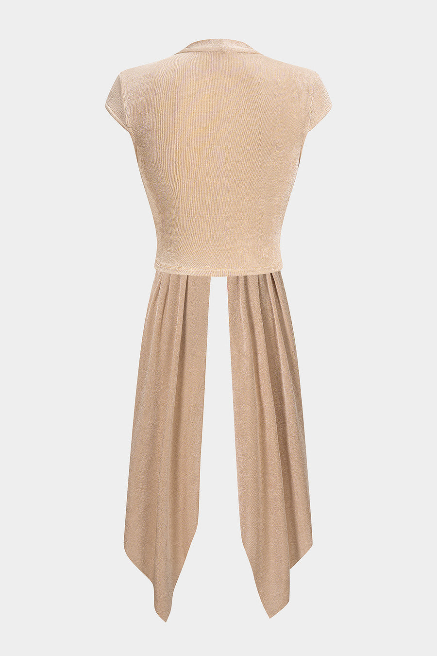 V-Neck Ruched Sleeveless T-Shirt