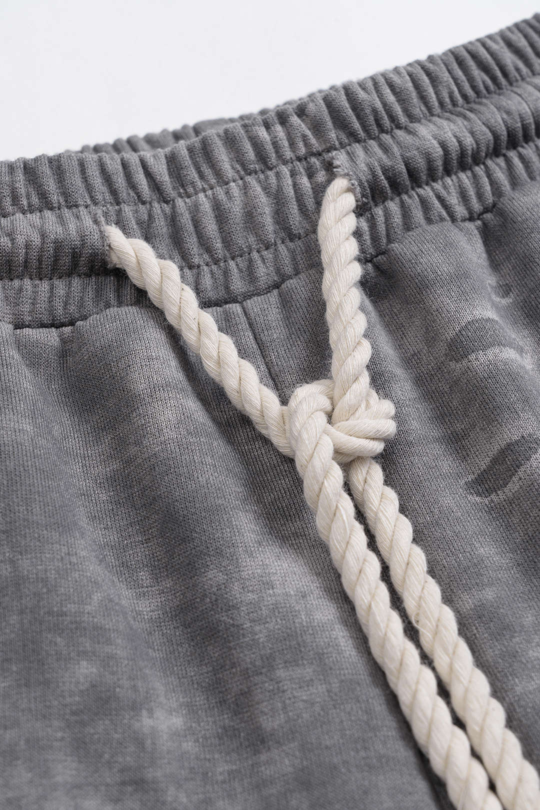 Washed Tie-Up High Waist Shorts