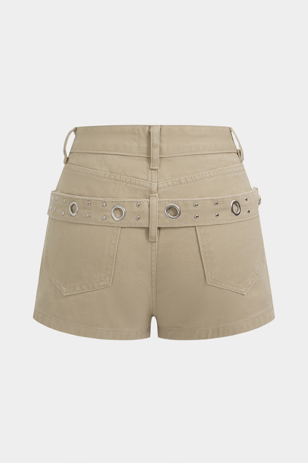 Denim Eyelet Pocket Shorts