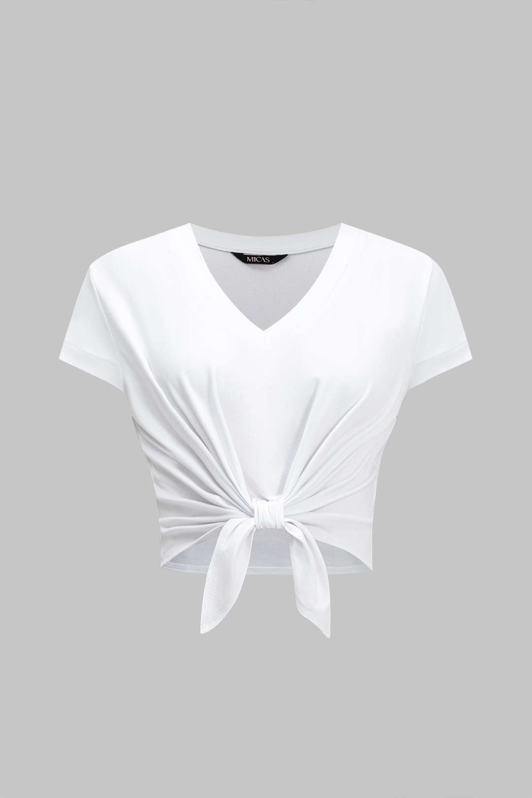 Tie Front Short Sleeve T-Shirt