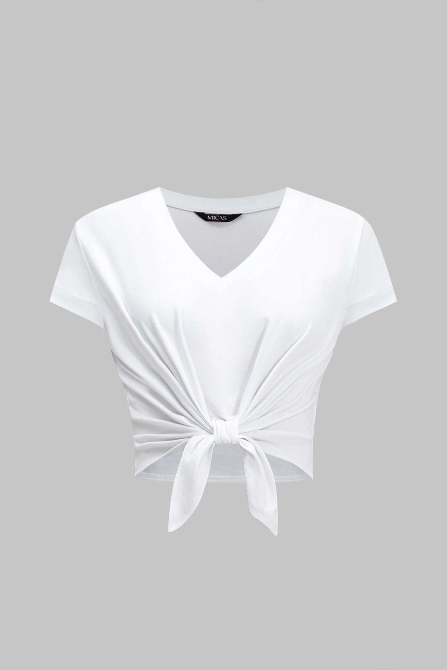 Tie Front Short Sleeve T-Shirt