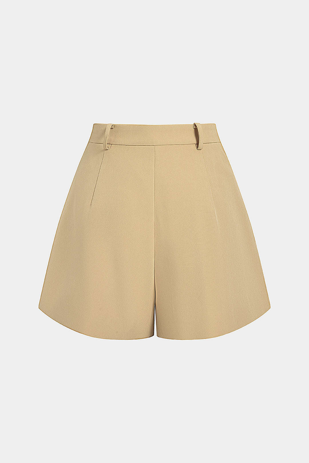 Metallic Button High Waist Shorts