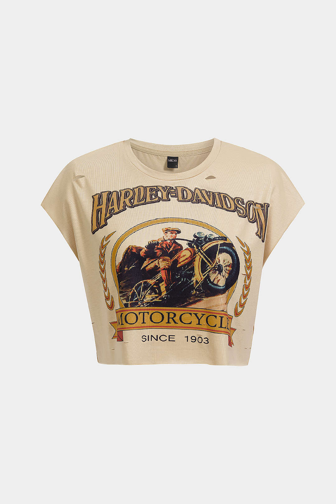 Motorbike Graphic Print Sleeveless T-Shirt