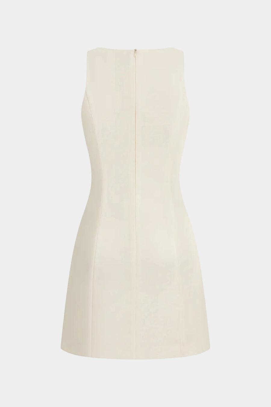 Floral Print Square Neck Metallic Button Sleeveless Mini Dress
