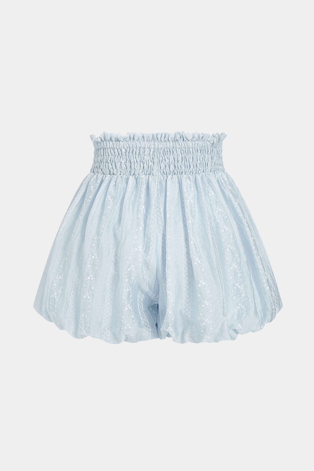Textured Ruched Knotted Pocket Shorts