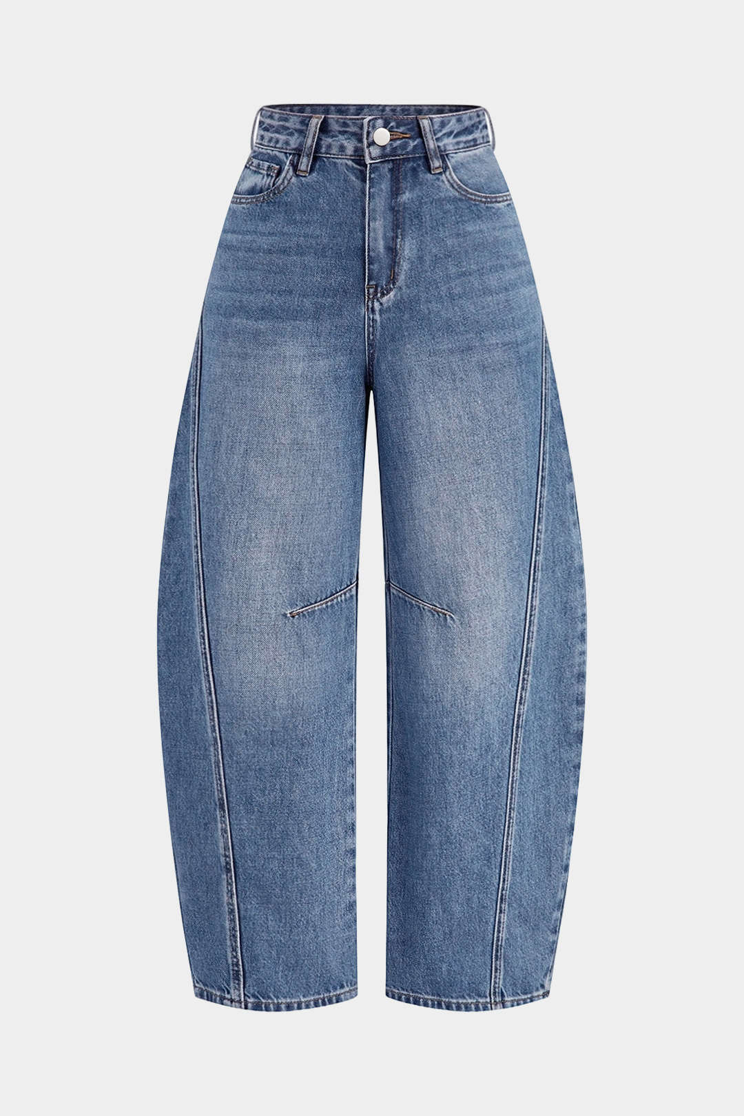 Denim-farkut, joissa on tynnyrimäiset lahkeet