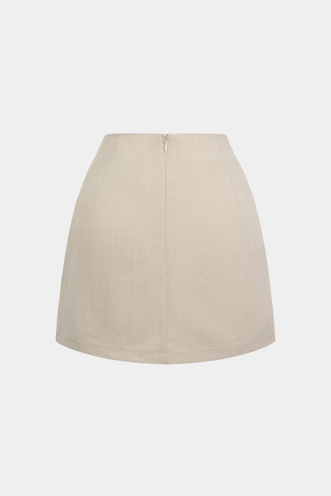 Metallic Ruched A-Line Skirt