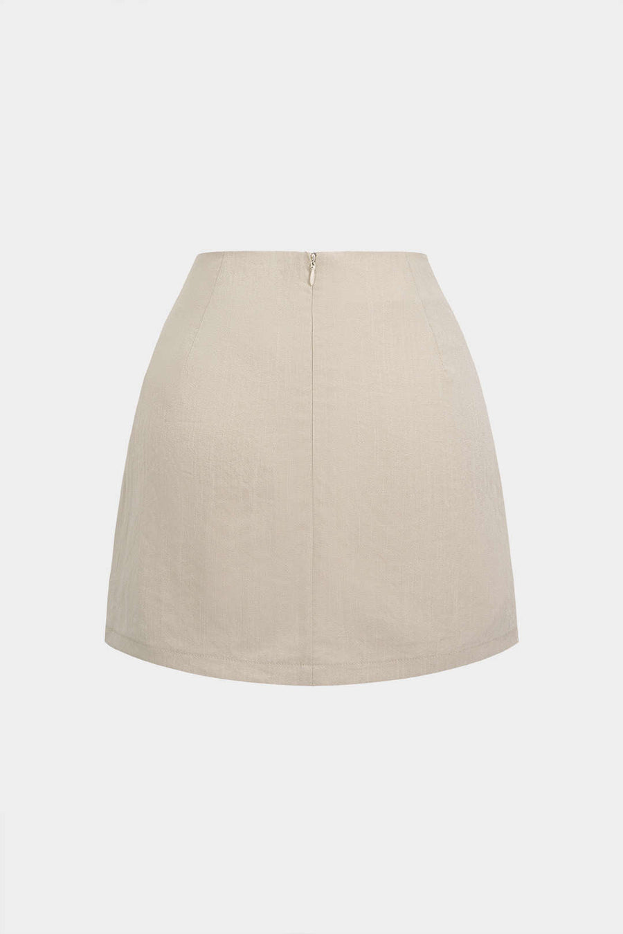Metallic Ruched A-Line Skirt
