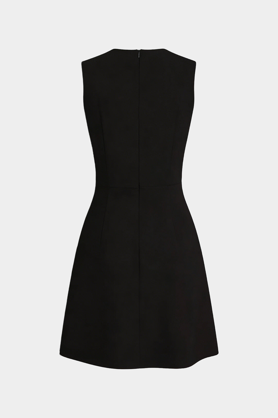 Metallic Chain Round Neck Pleated Sleeveless Mini Dress