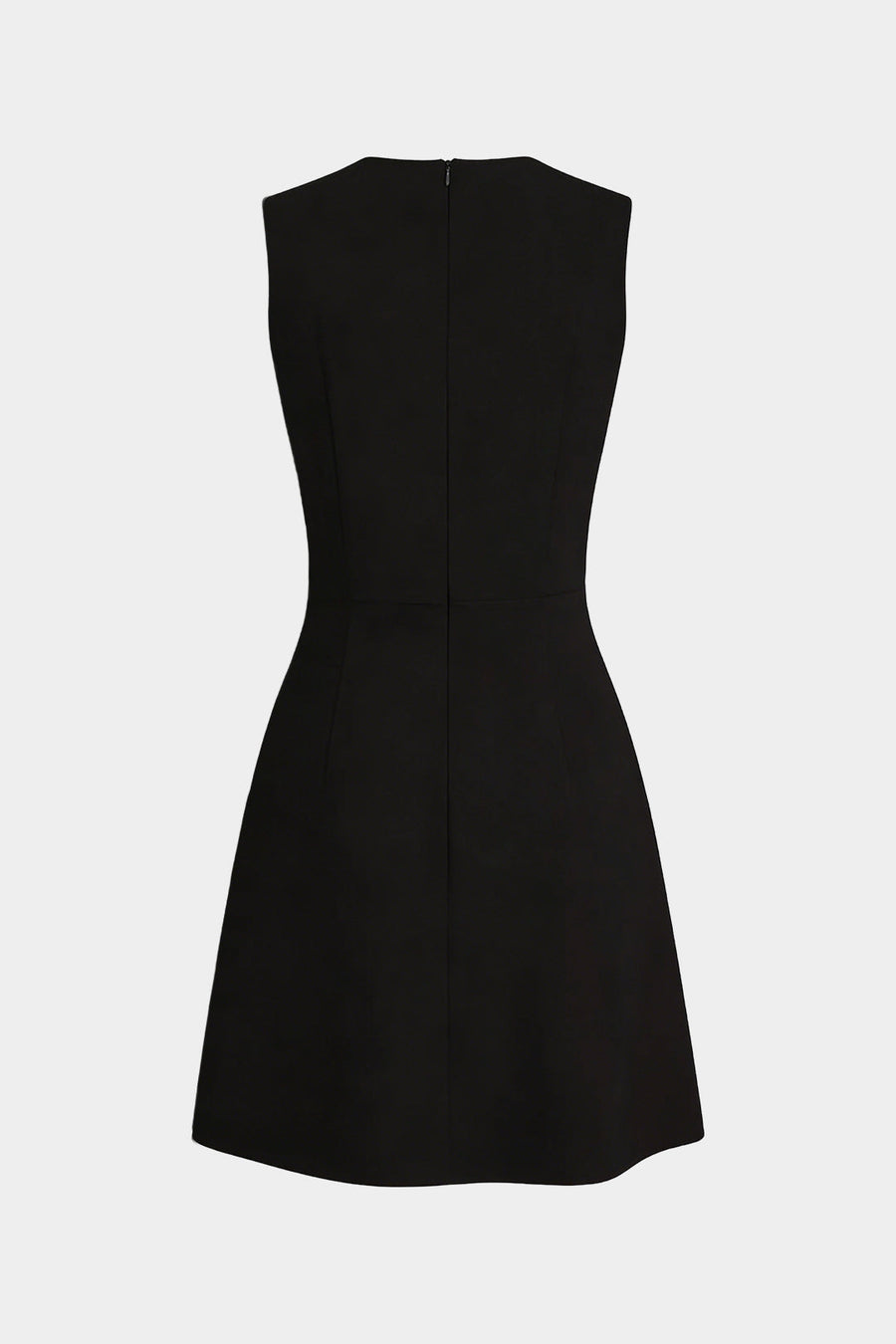 Metallic Chain Round Neck Pleated Sleeveless Mini Dress
