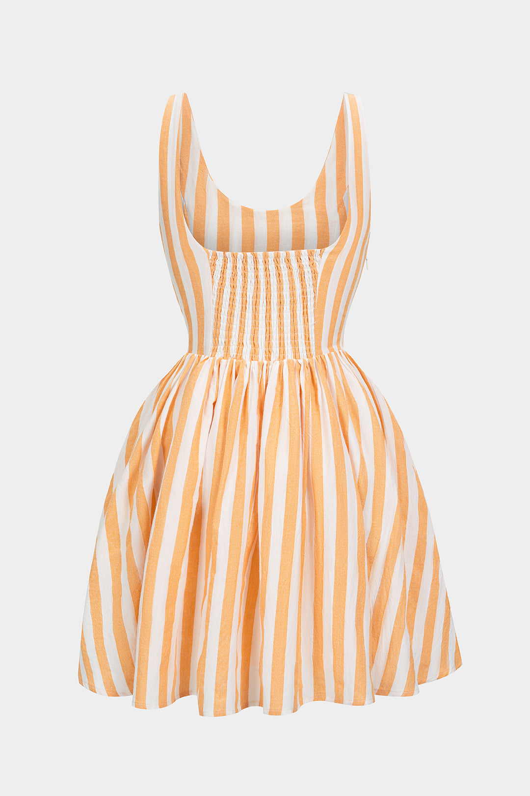 Stripes Print Round Neck Sleeveless Mini Dress