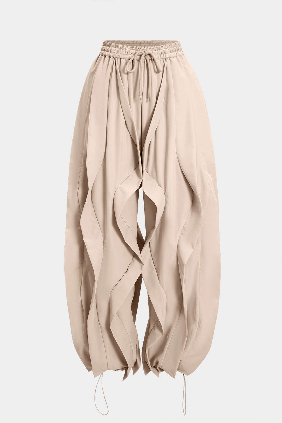 Drawstring Ruffle Trousers