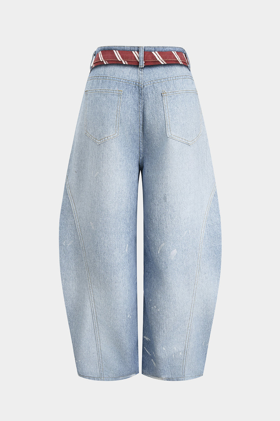 Denim Illusion Print High Waist Jeans