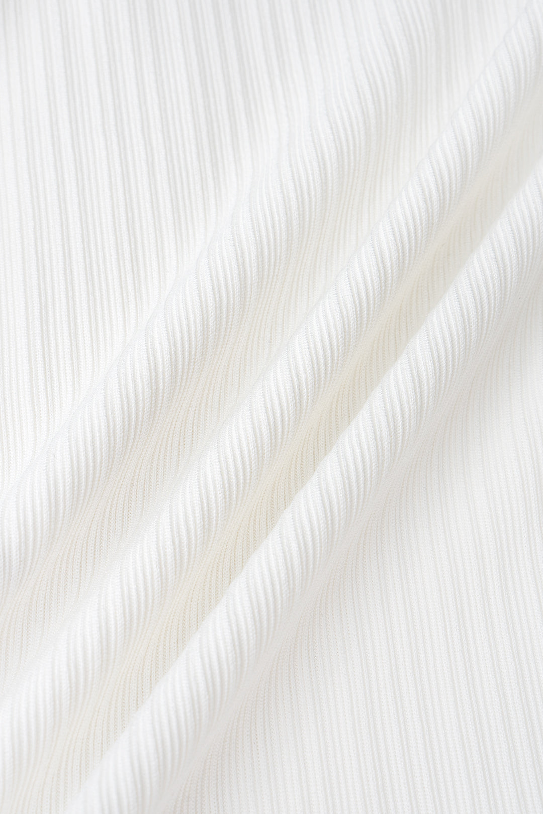 Ribbed Round Neck Button T-Shirt