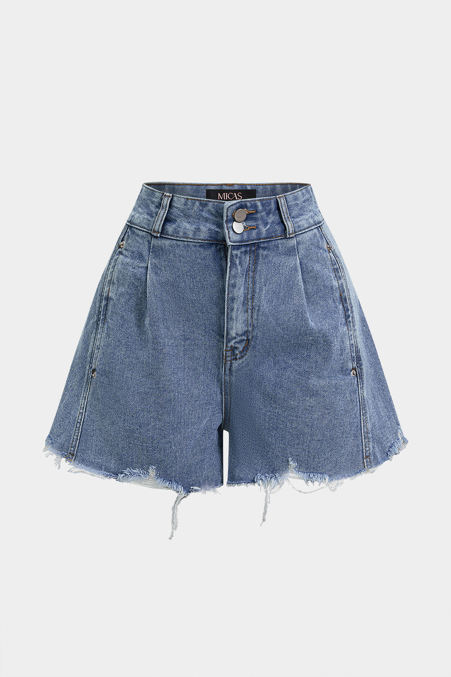 Denim Ripped Wide Leg Shorts