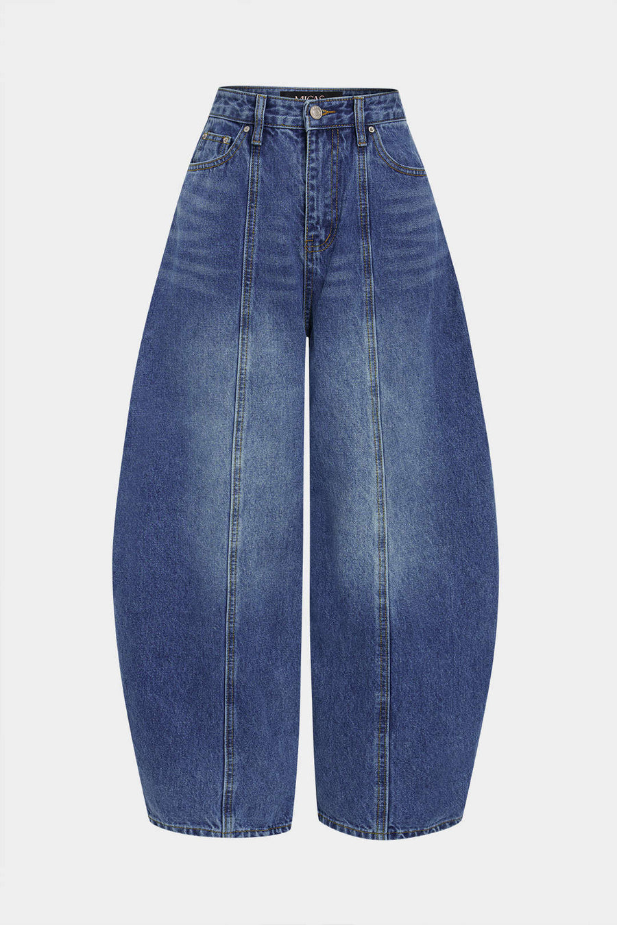 Denim Pocket Barrel Jeans