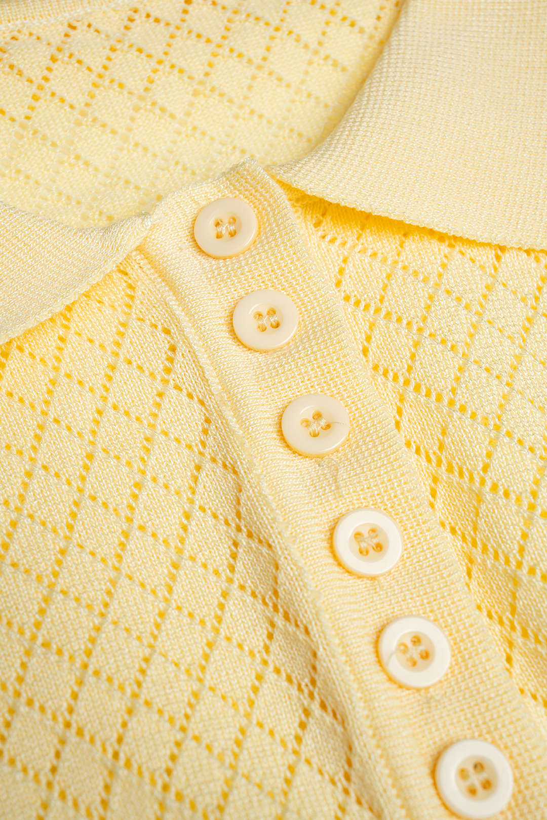 Solid Polo Callor Cut Out Short Sleeve Top