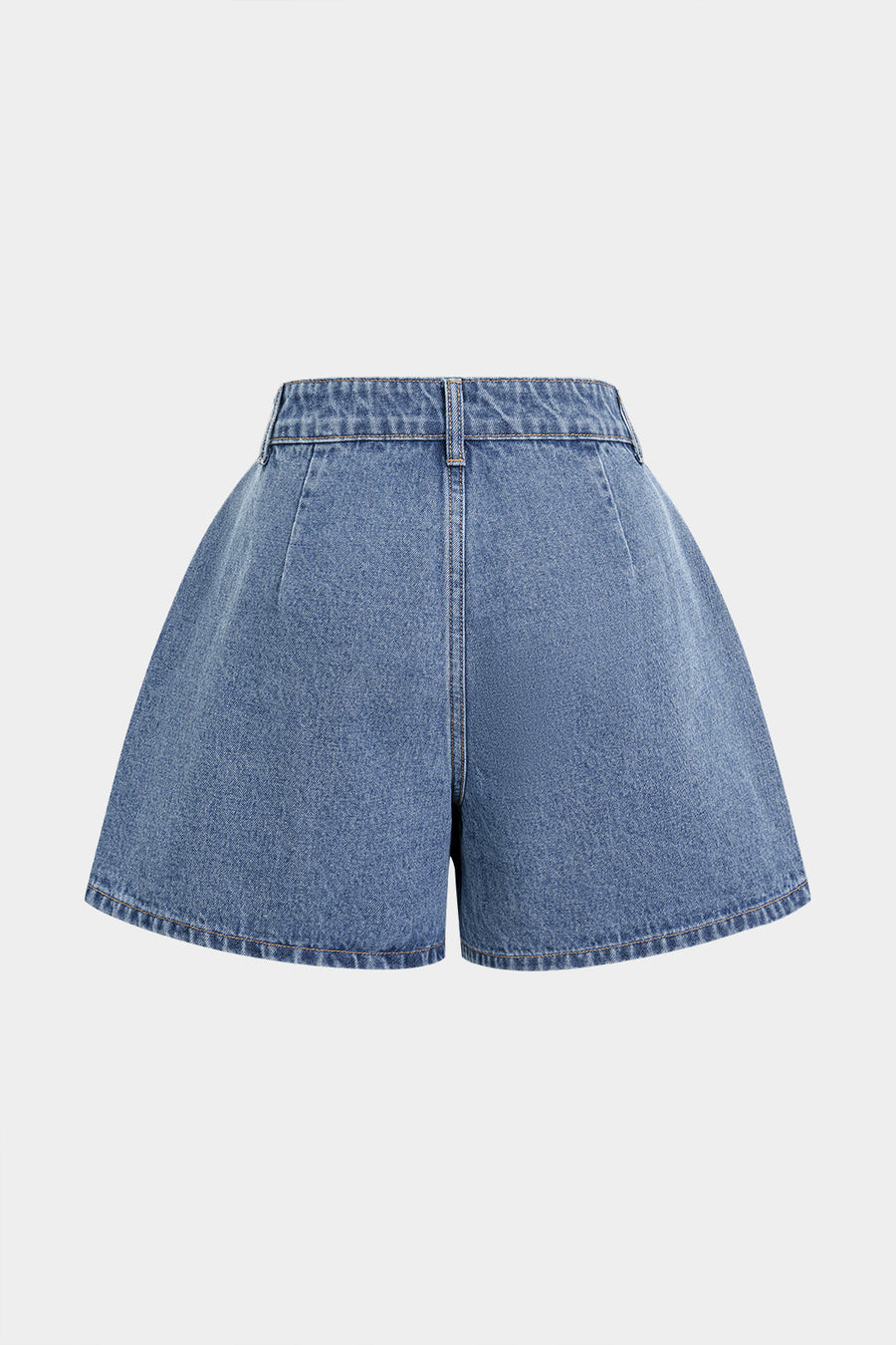 Denimiset epäsymmetriset napilliset shortsit