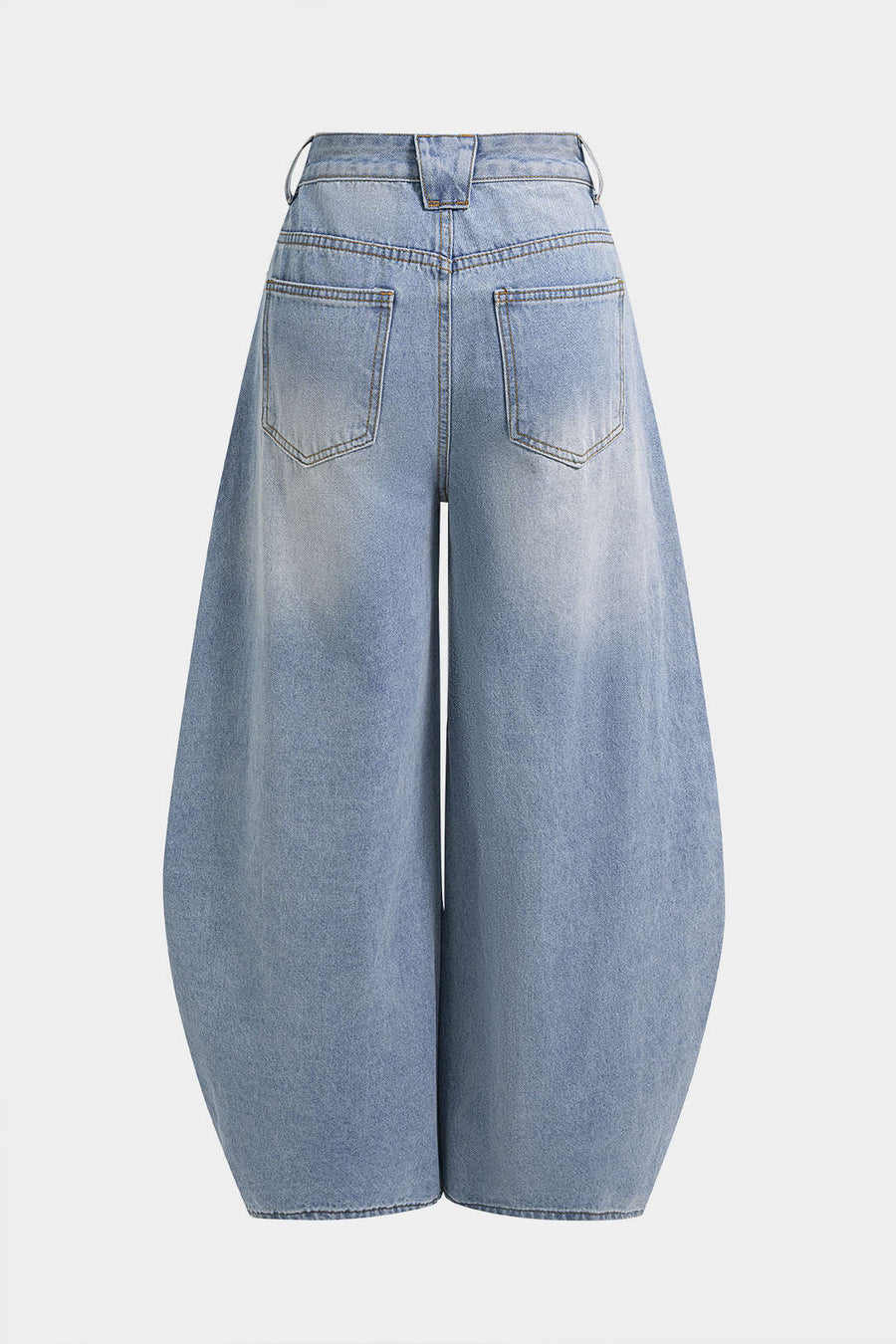 Denim Metallic Decor Wide Leg Jeans