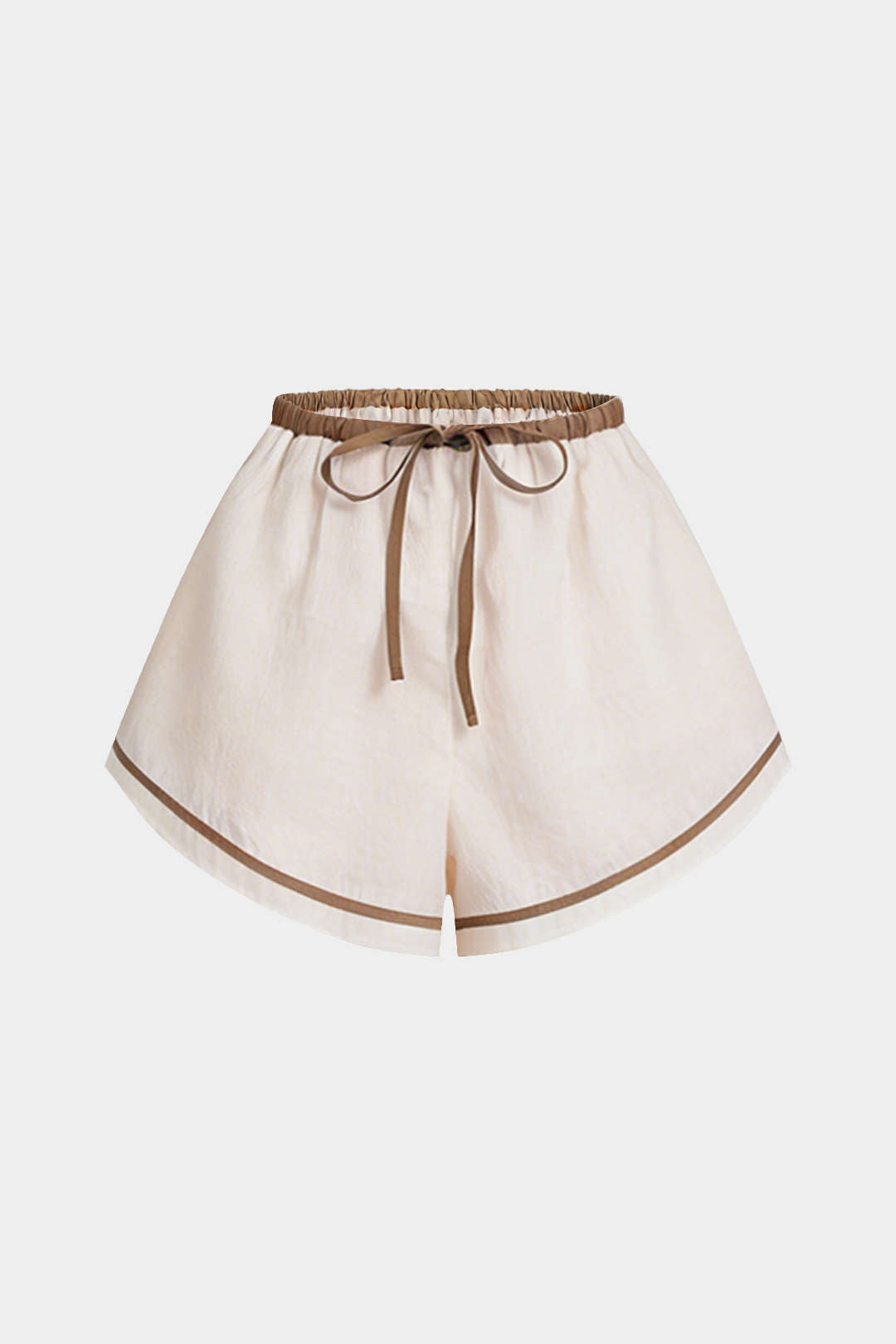 Contrast Binding Tie-Up Shorts