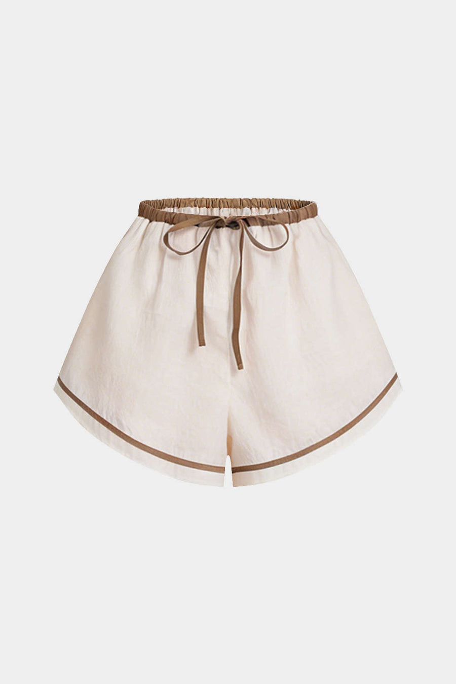 Contrast Binding Tie-Up Shorts