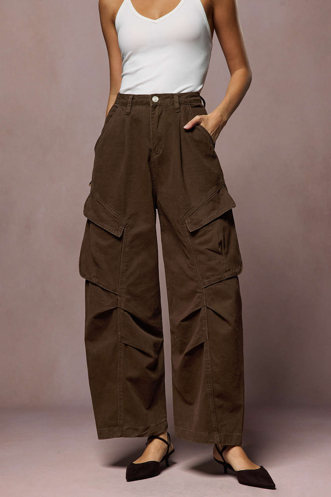 Denim Ruched Pocket Jeans