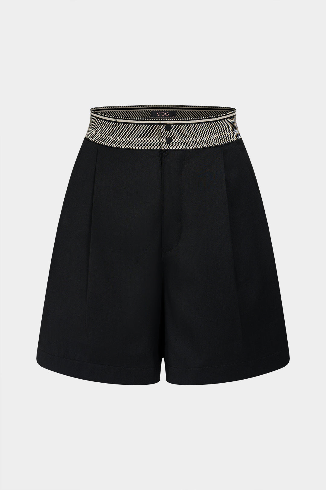 Fake Pocket Wide Leg Shorts