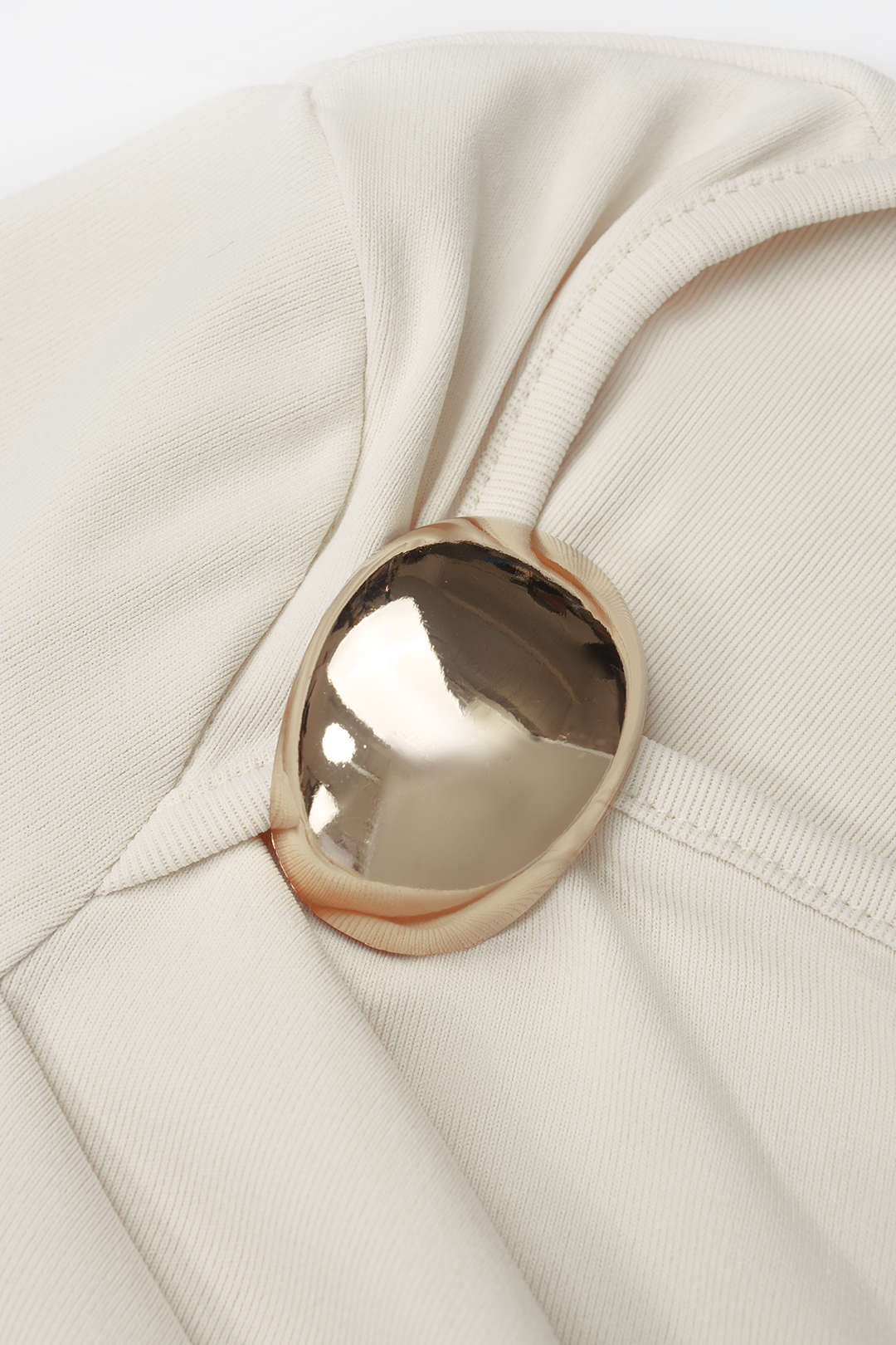Metallic Asymmetrical Short Sleeve T-shirt