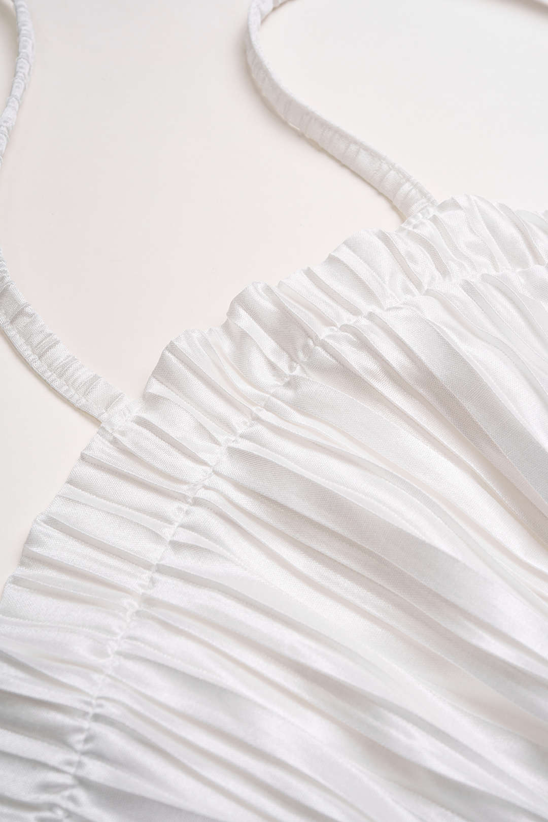 Solid Pleated Slit Maxi Dress