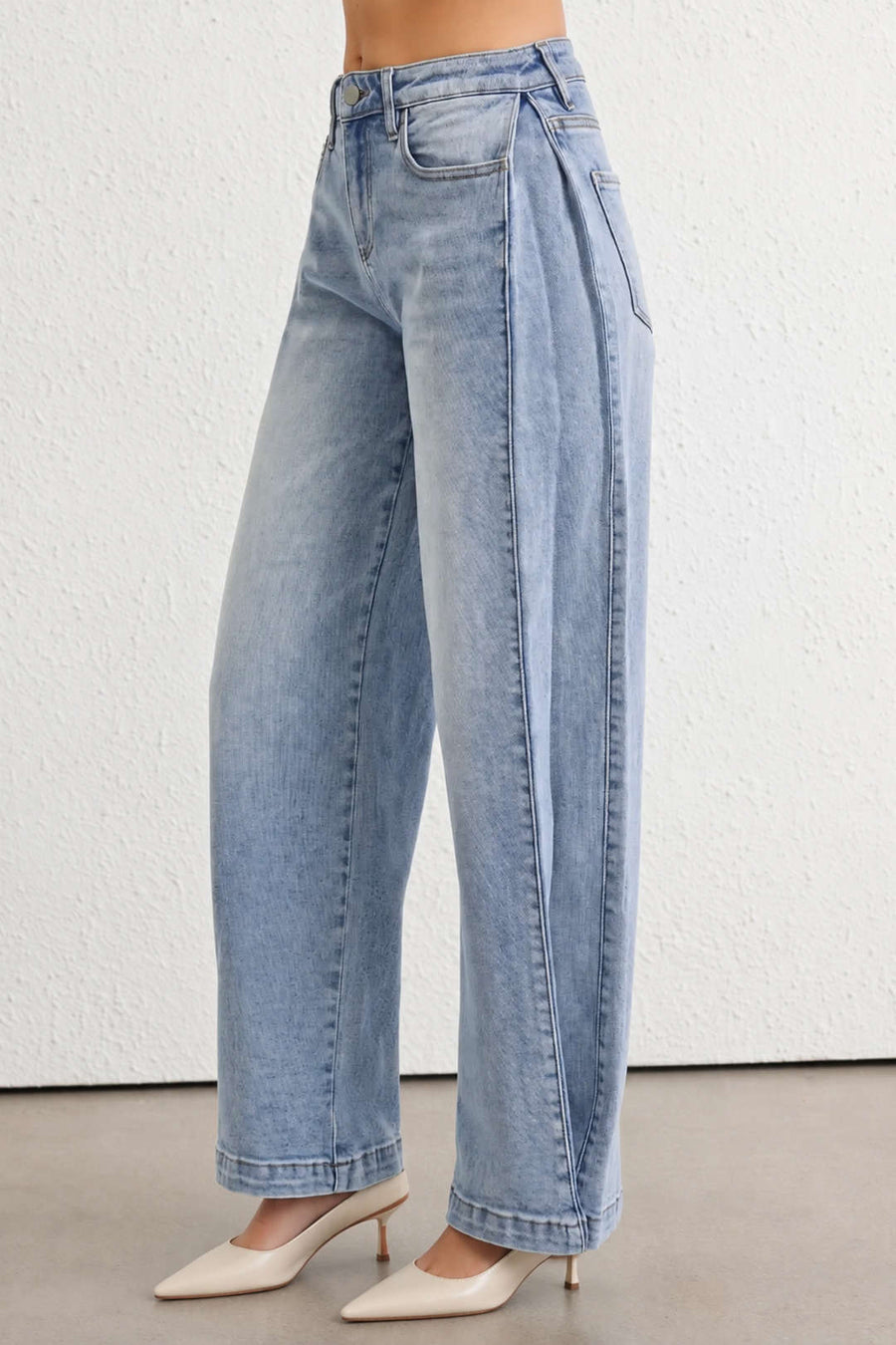 Denim Pocket Straight Leg Jeans