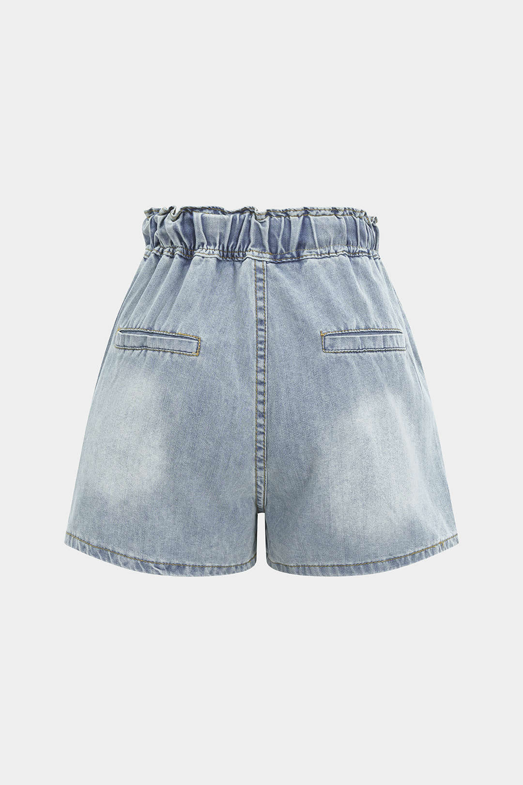 Denim Rhinestone Decor Wide Leg Shorts
