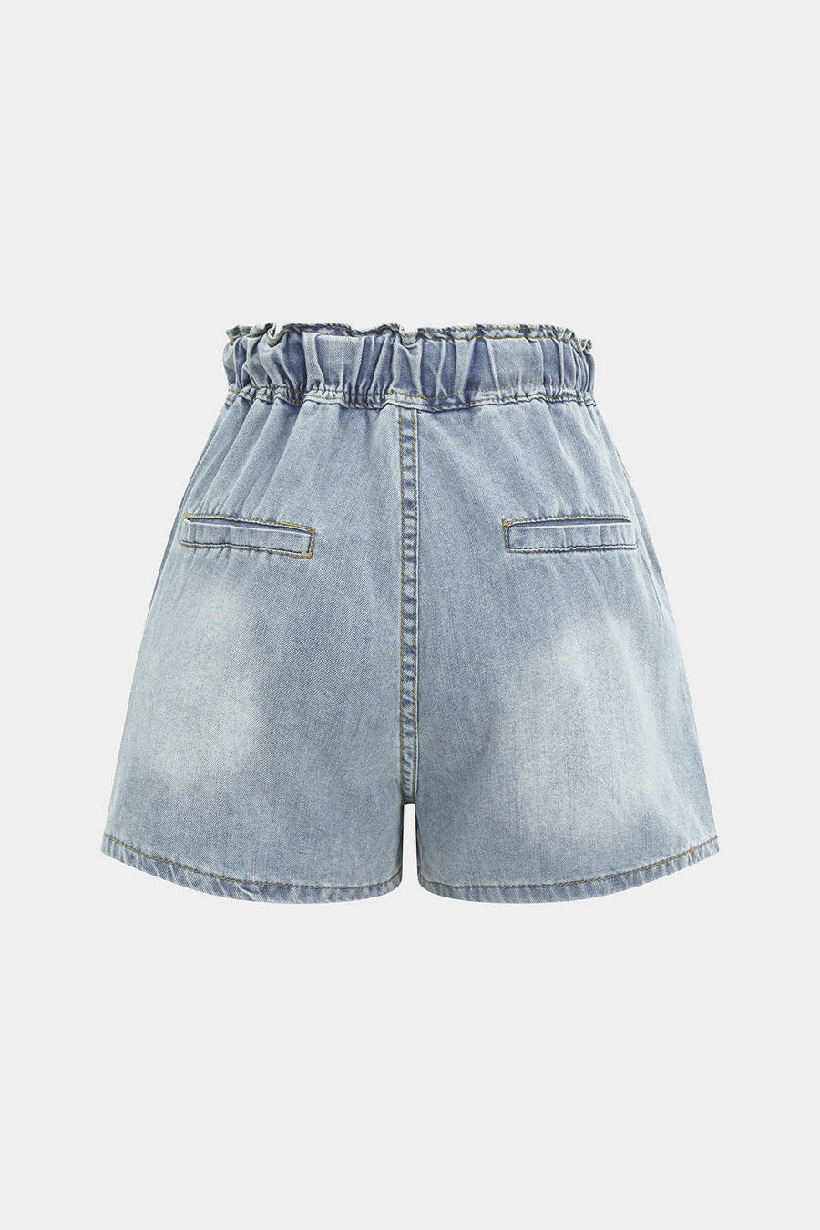 Denim Rhinestone Decor Wide Leg Shorts