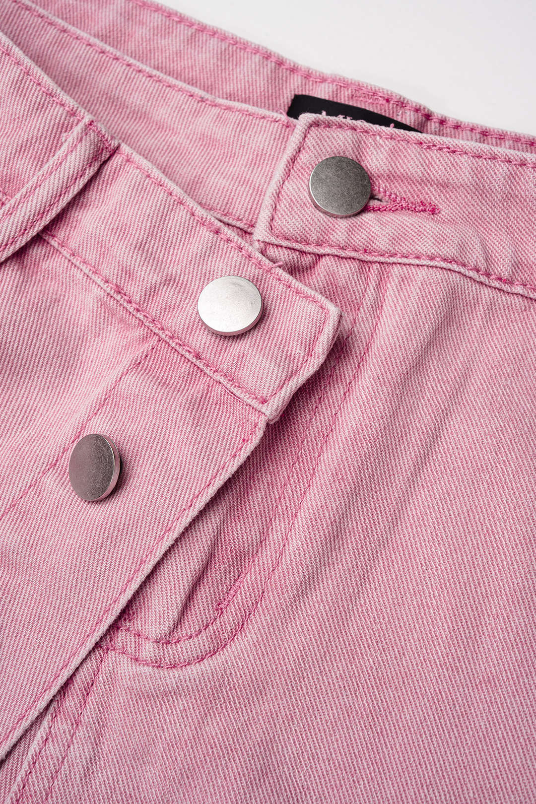 Denim Button Pocket Shorts