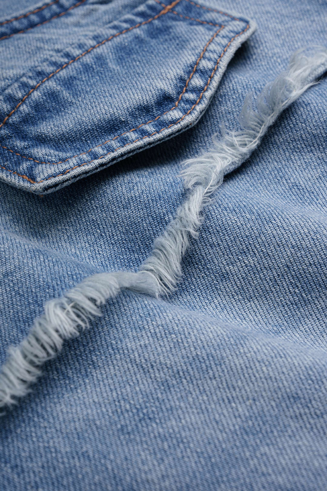 Denim Asymmetrical Frayed Ripped Wide Leg Jeans