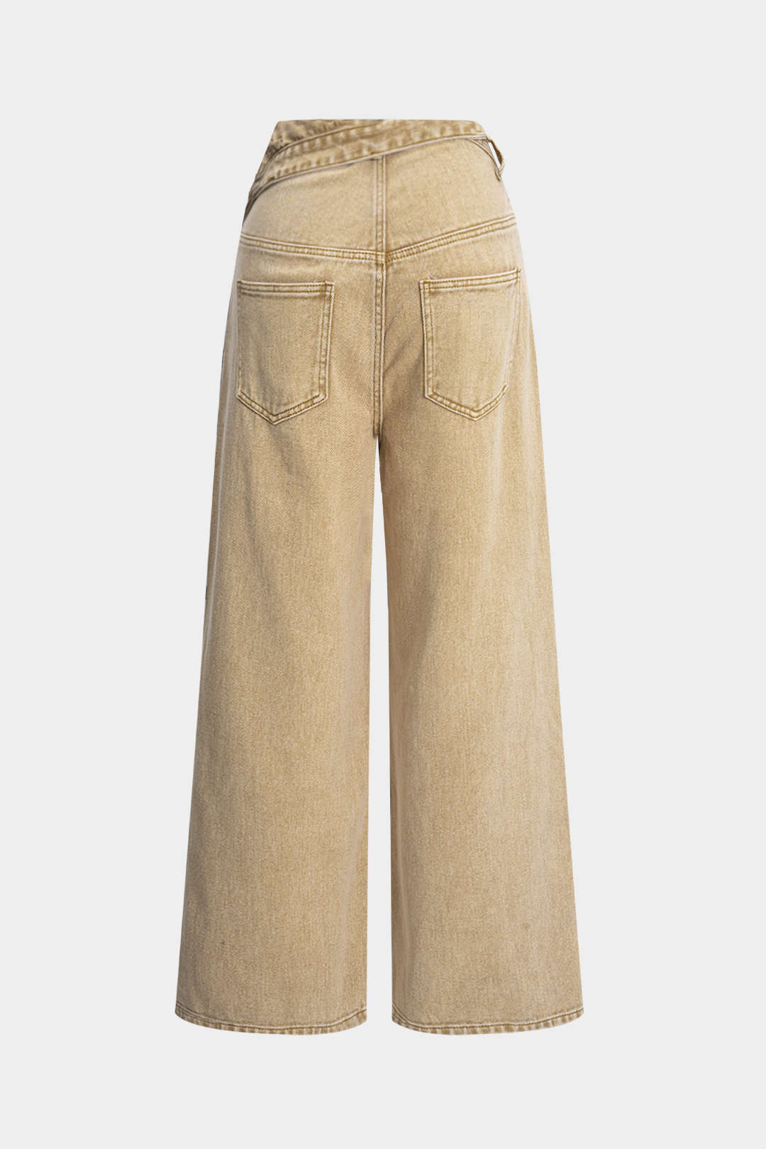 Asymmetriset, korkeavyötäröiset, suorat denimfarkut