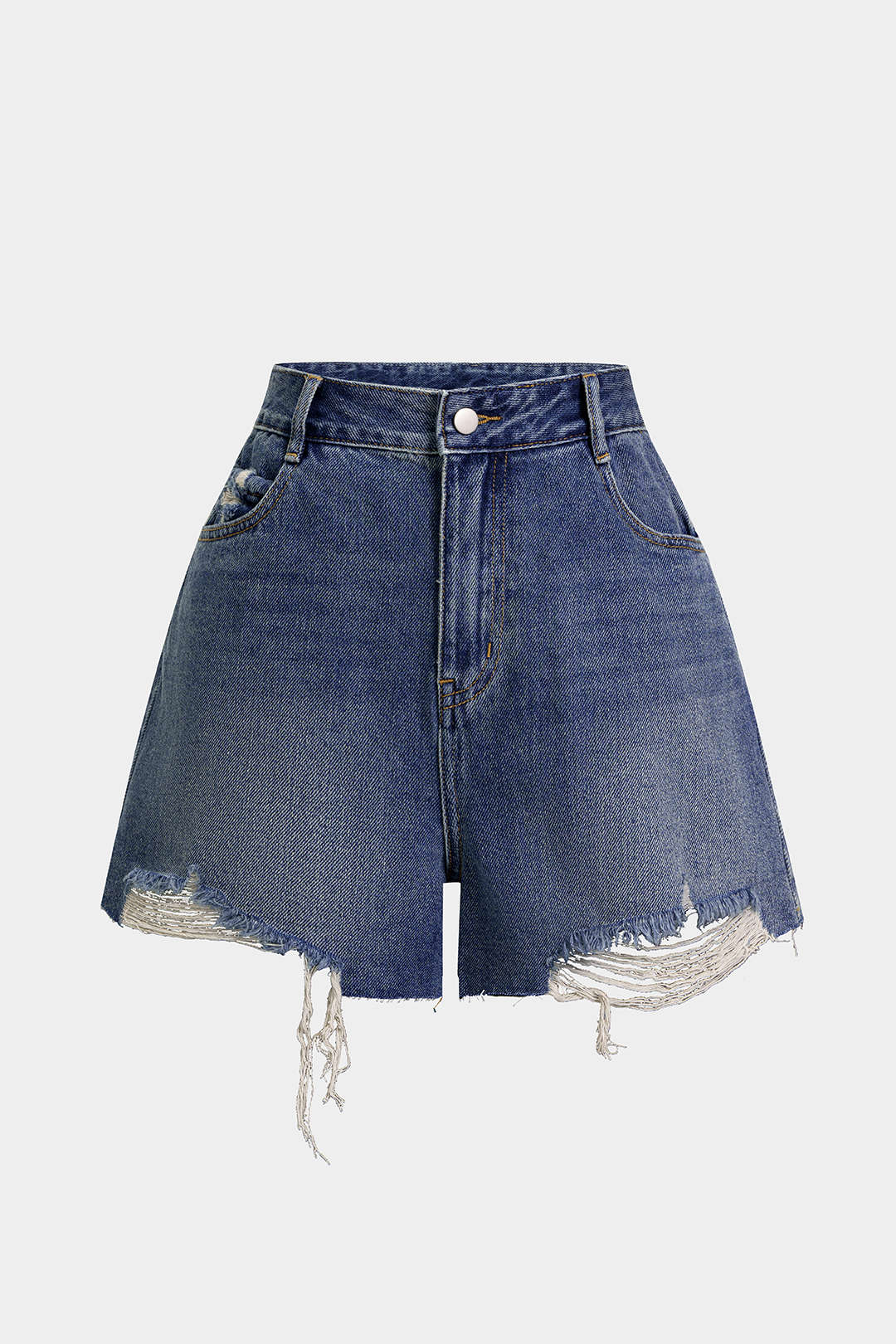 Denim Ripped Wide Leg Shorts