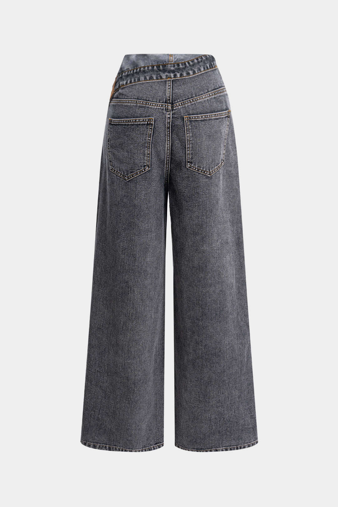 Asymmetriset, korkeavyötäröiset, suorat denimfarkut