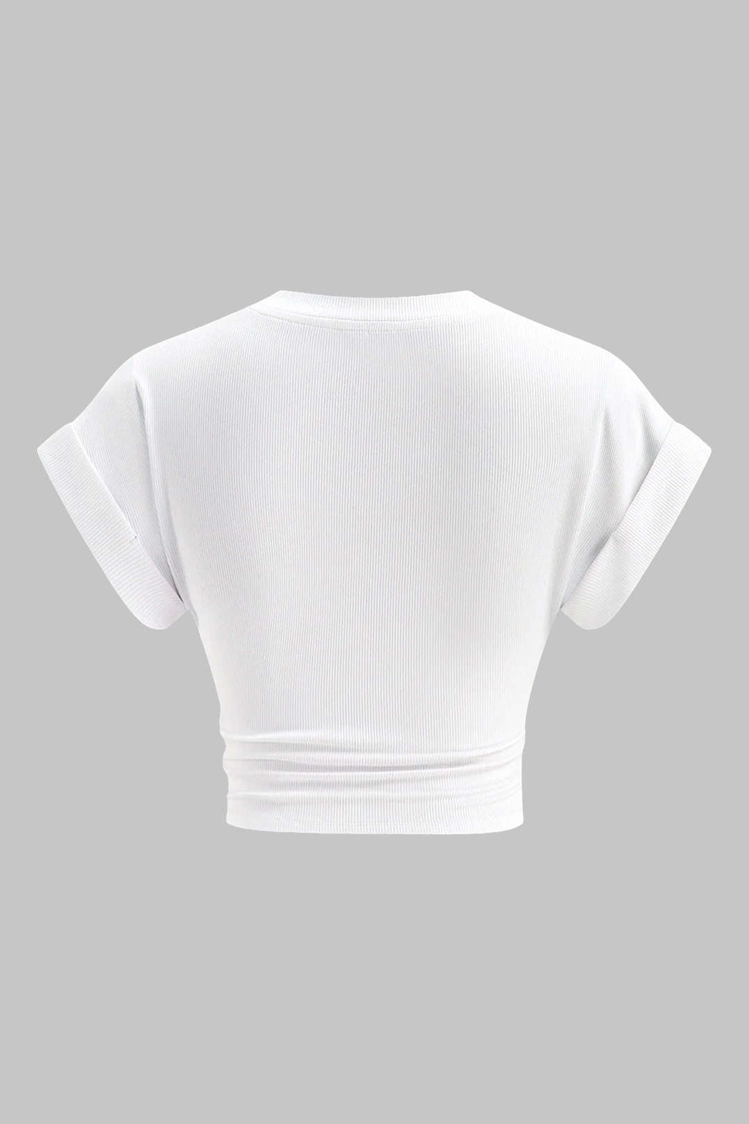 V-Neck Ruched Short Sleeve T-Shirt