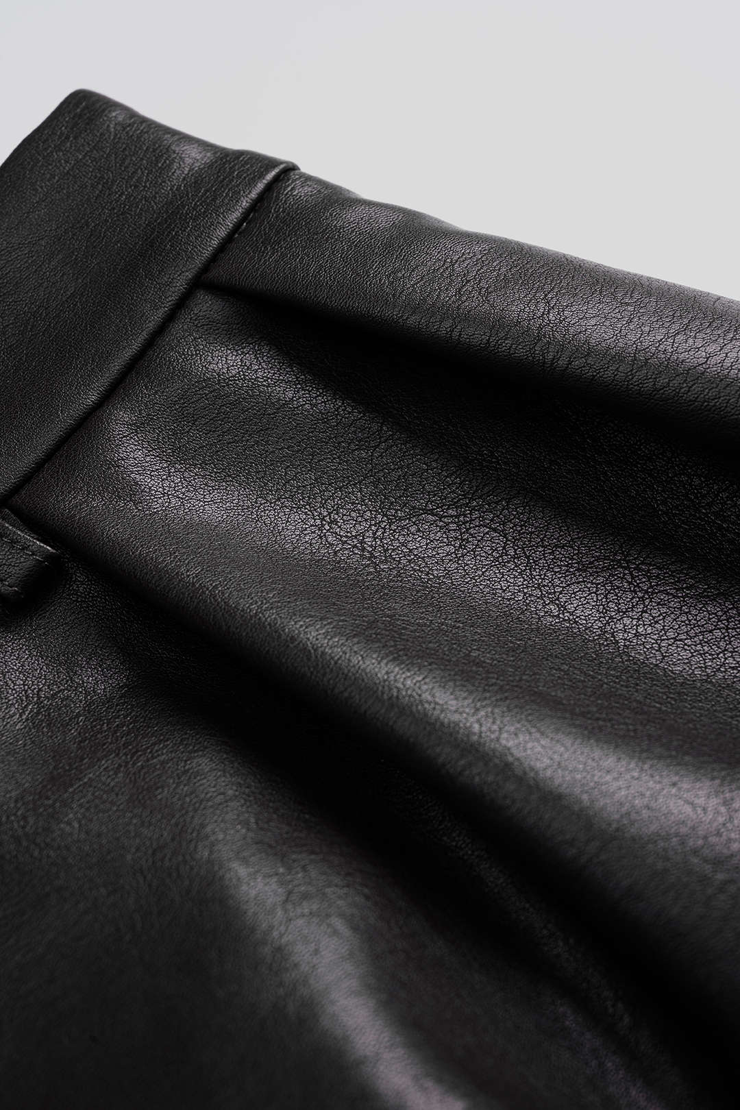 Faux Leather Pleated Shorts