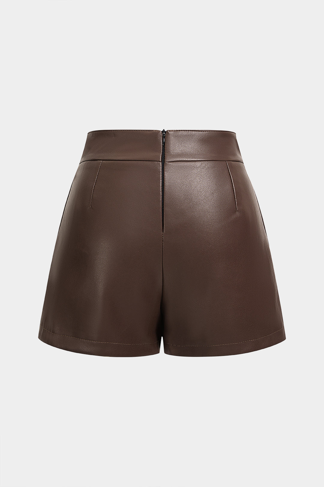 Faux Leather High Waist Wide Leg Shorts