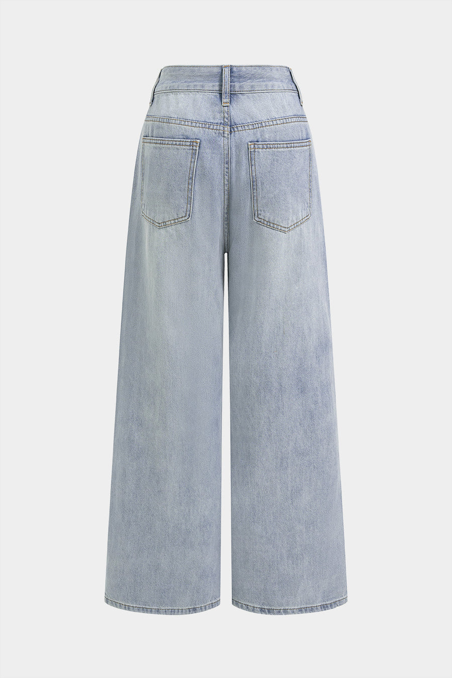Denim Patchwork Lace Asymmetrical Cut Out Frayed High Waist Jeans