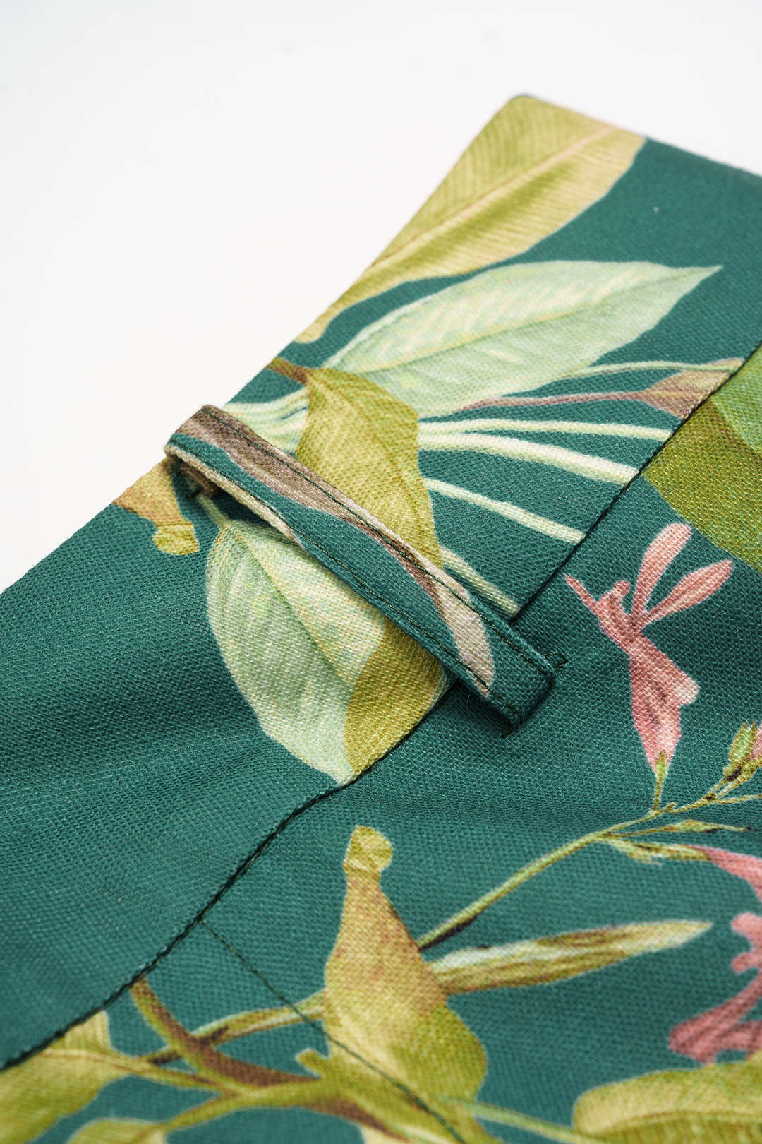 Leaves Print High Waist Wide Leg Shorts