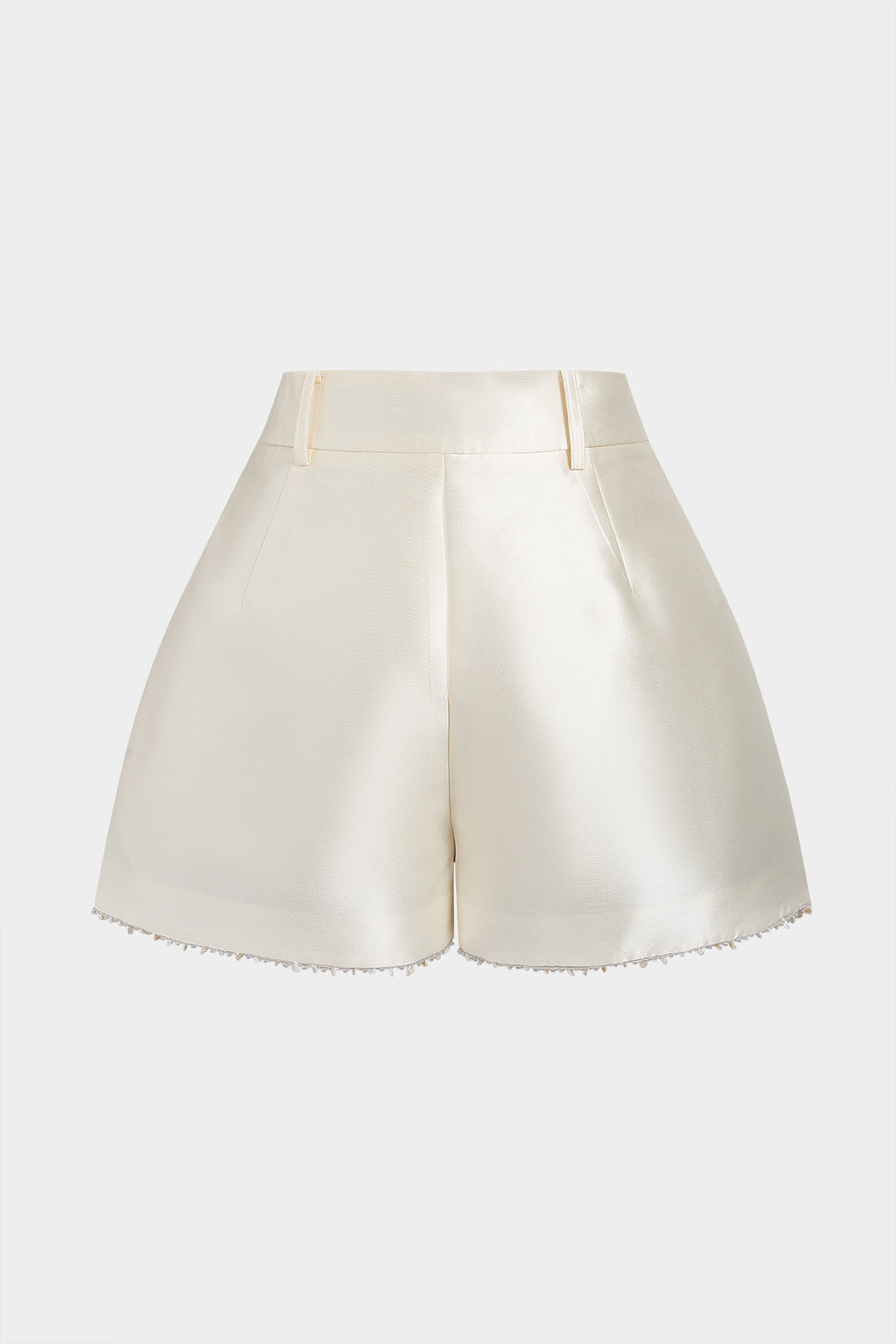 Rhinestone Trim Wide Leg Shorts