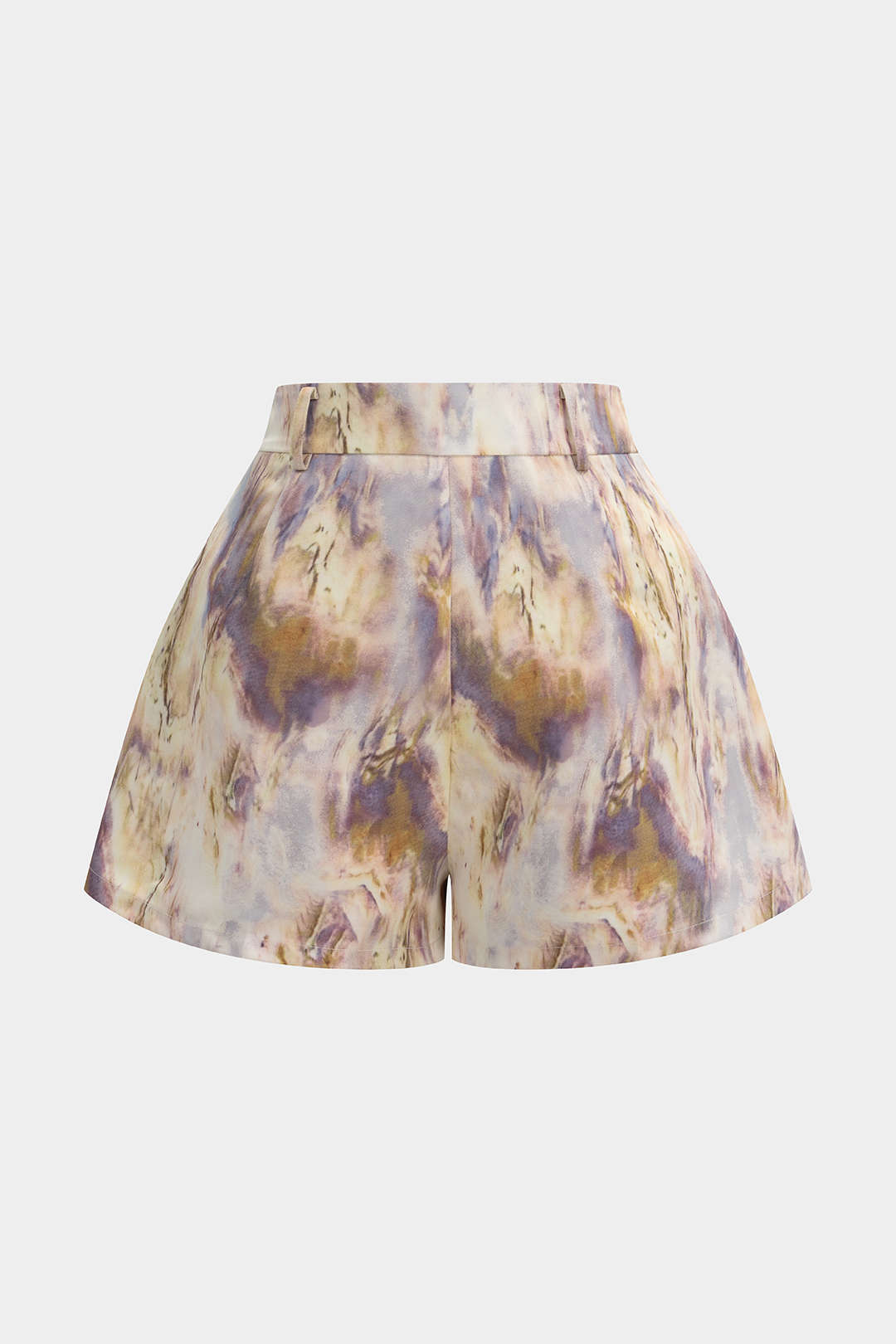 Abstract Print Wide Leg Shorts