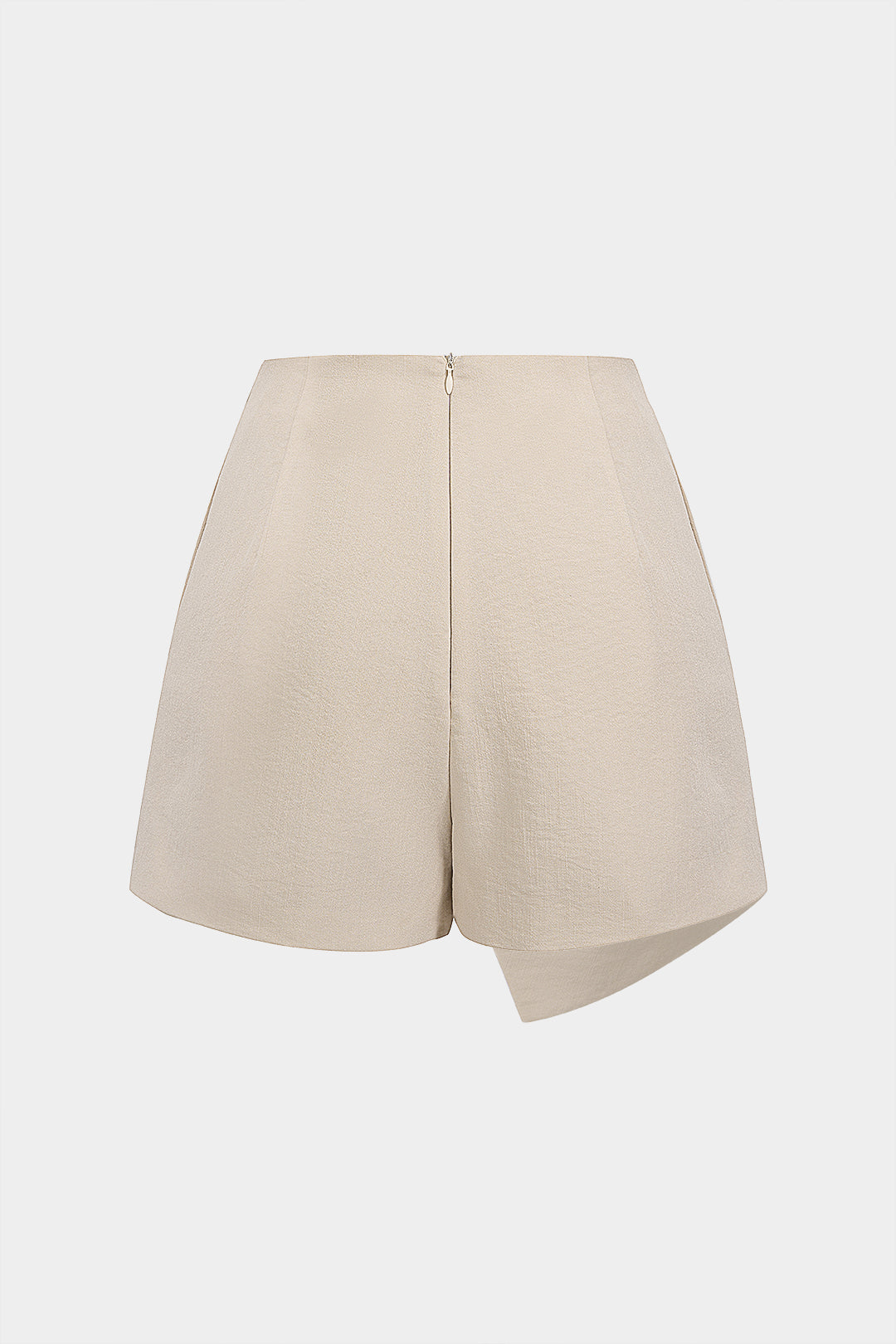 Metallic Ruched Pocket High Waist Skort