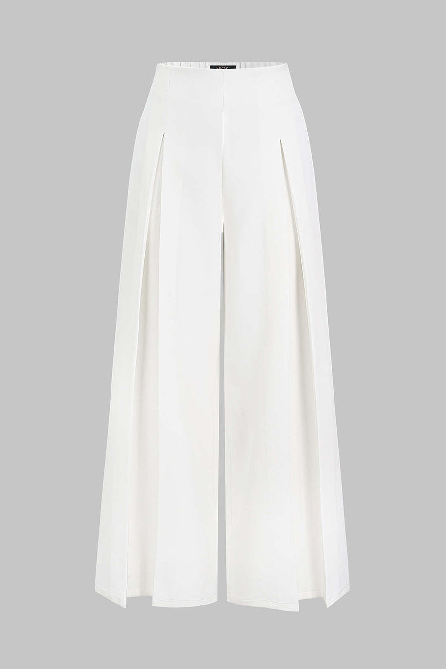 Solid High Waist Wide Leg Pants