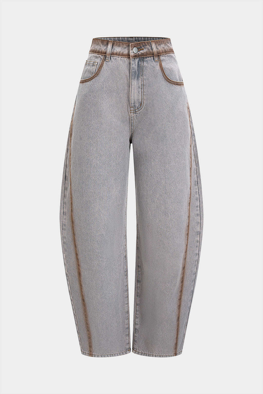 Denim Stitching Washed Pocket Jeans